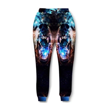 

Men/women Casual Pants Fitness Legging Trousers Harajuku Wolf Galaxy 3D Print Sweat Harem Pantalones Hip Hop Joggers Sweatpants