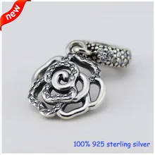 Подходит для всех типов Браслеты Роза цвета: золотистый, серебристый бусины с кристаллами Летний стиль Серебро 925 пробы Подвески «сделай сам» оптом 09206