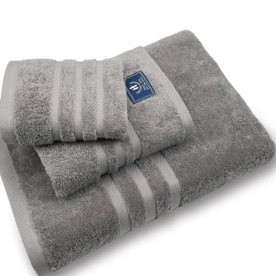 Новое поступление, отельное утолщенное банное полотенце, хлопок, банное полотенце, не ворс, сильное водопоглощение, 150x80 см, 750 г, полотенце - Цвет: Gray