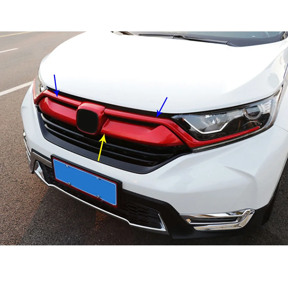 Для Honda CRV CR V 2017 2018 ABS Хром Передняя декоративная решетка для гонок рама палка