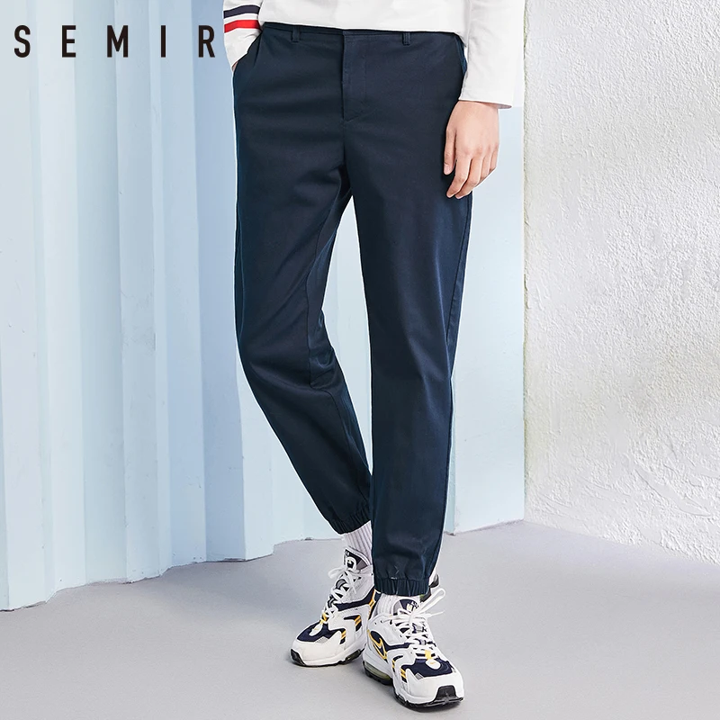 

SEMIR pants mens chic fashion Trousers male solid pants Casual Classic Trousers for man business Leisure Sweatpants ankle-length