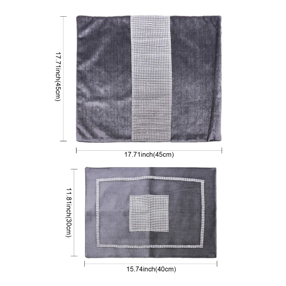 Фланелевая Алмазная скатерть для стола+ бархатные подушки со стразами наволочка+ коврик для стола с бриллиантом для украшения для домашнего праздника