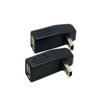 

90 Degree Up & Down Right Angled Mini USB Type B to USB Female OTG Adapter for OTG usb host Car audio DVD GPS U disk MiniUSB OTG