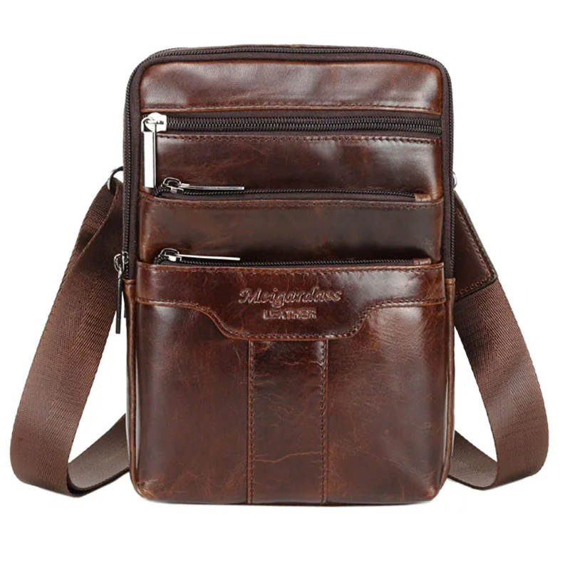 

Men Vintage Leather Shoulder Messenger Bag Travel Business Crossbody Waist Bum Fanny Wallet Phone Pouch Purse Bag