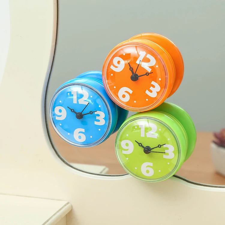 Kitchen Fridge Waterproof Clocks Shower Clocks Mini Wall Clock Bathroom
