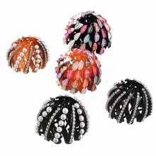 1 шт. стильные птичьи гнезда, расширяющиеся булочки, заколки для волос, хрустальные зажимы для конского хвоста, заколки для волос, аксессуары для укладки волос