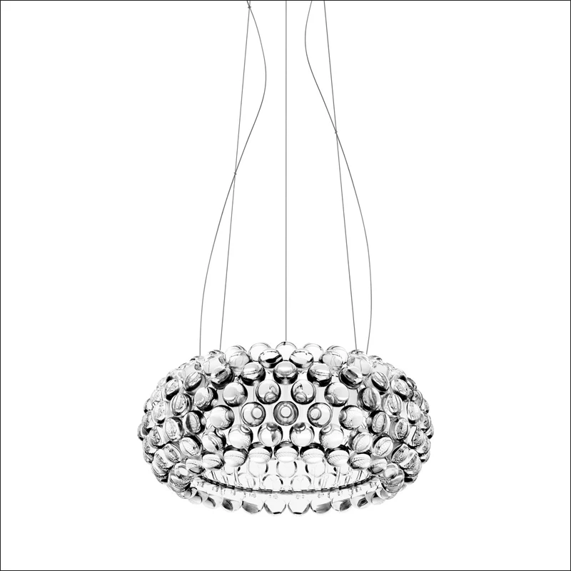 

Post modern Simple Clear acrylic ball Dining room Pendant light Living room bedroom Creative Art droplight LED Lighting fixture