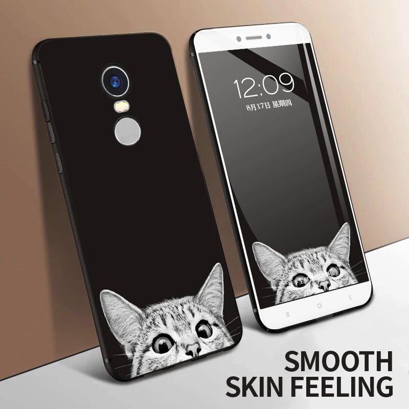

3D Relief Phone Cases for Xiaomi Redmi Note 4X 32/64GB Soft TPU Silicone Cute Cats Fishes Space For Redmi Note 4 Global Version