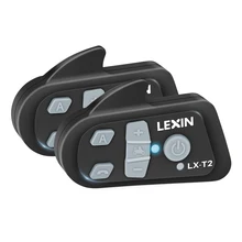 Original 2PCS Lexin T2 Motorcycle Bluetooth Helmet Intercom with noise cancellation BT intercomunicador Interphone Headsets MP3
