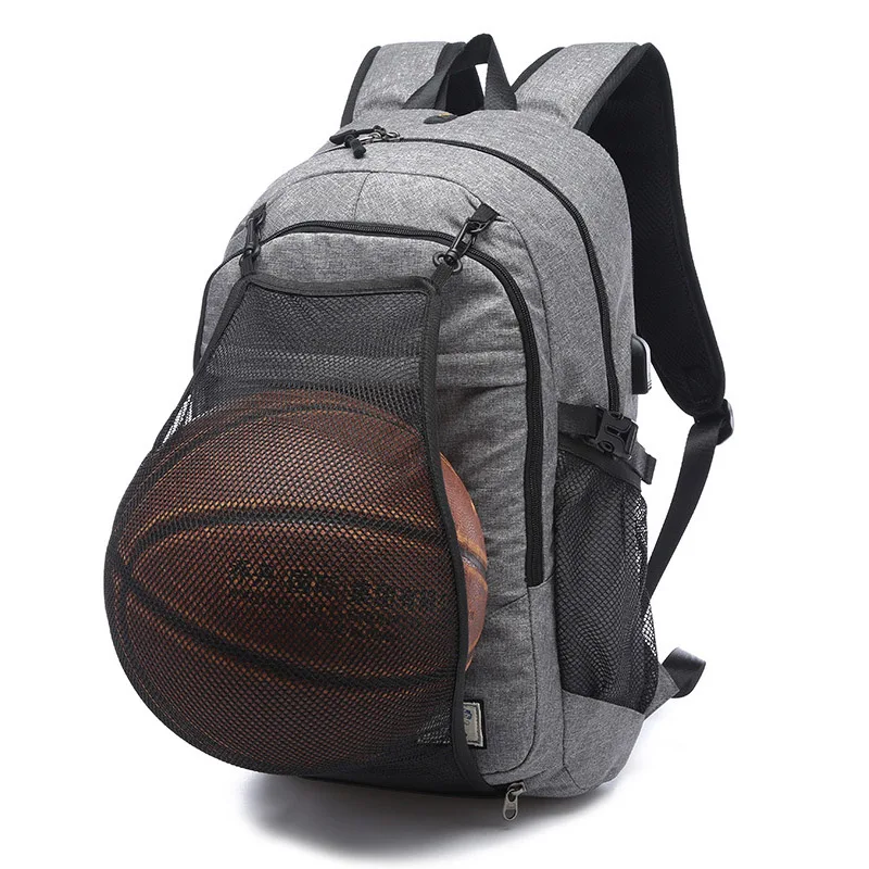 Men Women Basketball Backpack USB Charging Outdoor Sport Backpack Teenager Travel Large Bag Headphone Hole Laptop Mochila BP0240 (3)