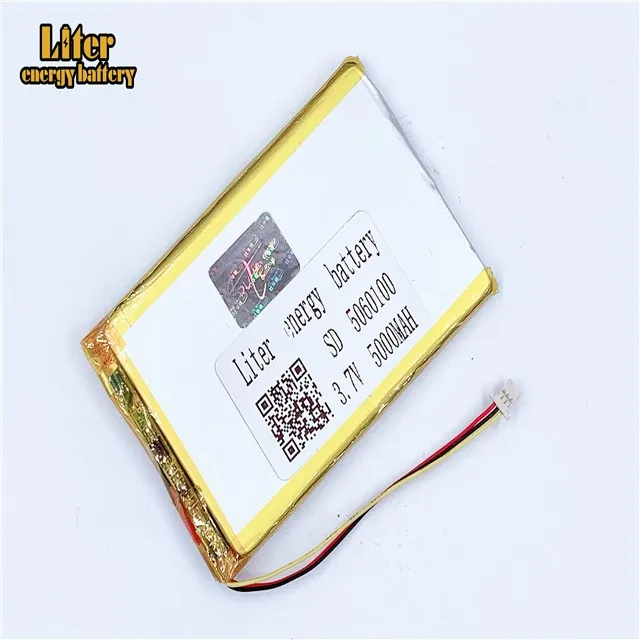 1,0 мм 3pin разъем 5060100 Высокая емкость планшетный ПК литий-полимерный аккумулятор 3,7 в 5000 мАч Li-po аккумулятор