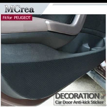 MCrea Авто двери автомобиля антиударная площадка коврик наклейки для peugeot 301 308 408 2008 3008 4008 5008 пылезащитные аксессуары