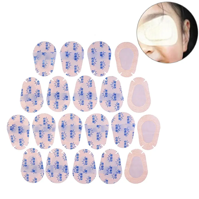 20pcs/set Kids Reusable Non-woven Fabrics Glasses Amblyopia Orthoptic Mask Medical Soft Eye Patch | Красота и здоровье