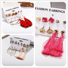 В богемском стиле, золотистого цвета с длинным кисточка штифт серьги Модные украшения дизайн Винтаж большие круглые серьги для Для женщин Brincos, можно носить в подарок