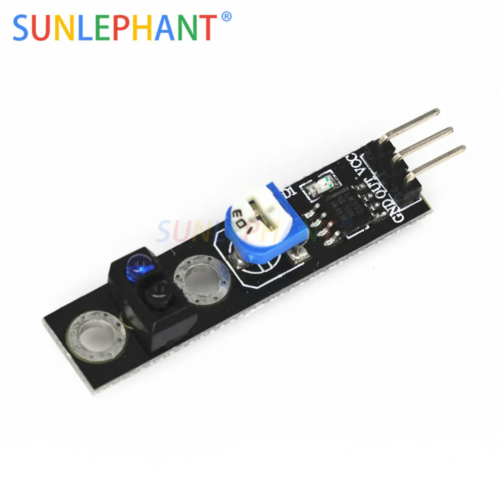 

TCRT5000 Infrared Reflection Sensor Line Track Module Digital Switch Output LM393 Comparator 3.3V Adjustable With Potentiometer