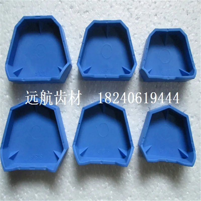 

A0200 6Pcs Dental Lab Plaster Model Base Former Molds Tray Dentist Tool Blue 3 Size(large/medium/small)