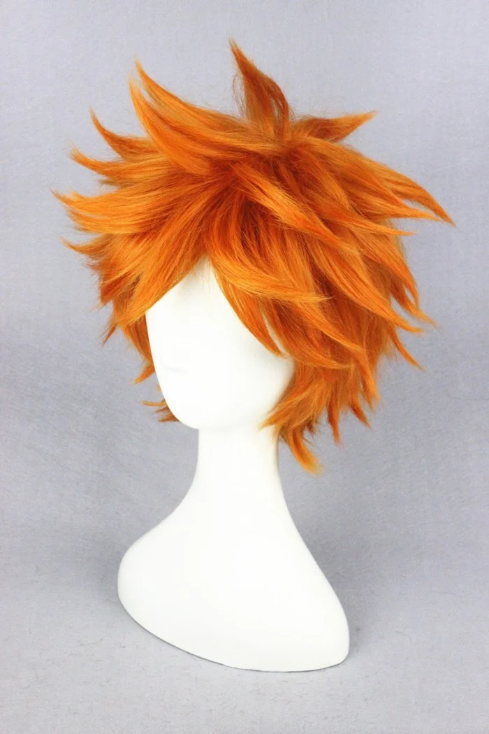 Аниме Haikyuu! Хината Syouyou короткие оранжевые пушистые слоистые Косплей парики термостойкие синтетические волосы Аниме парик+ парик колпачок
