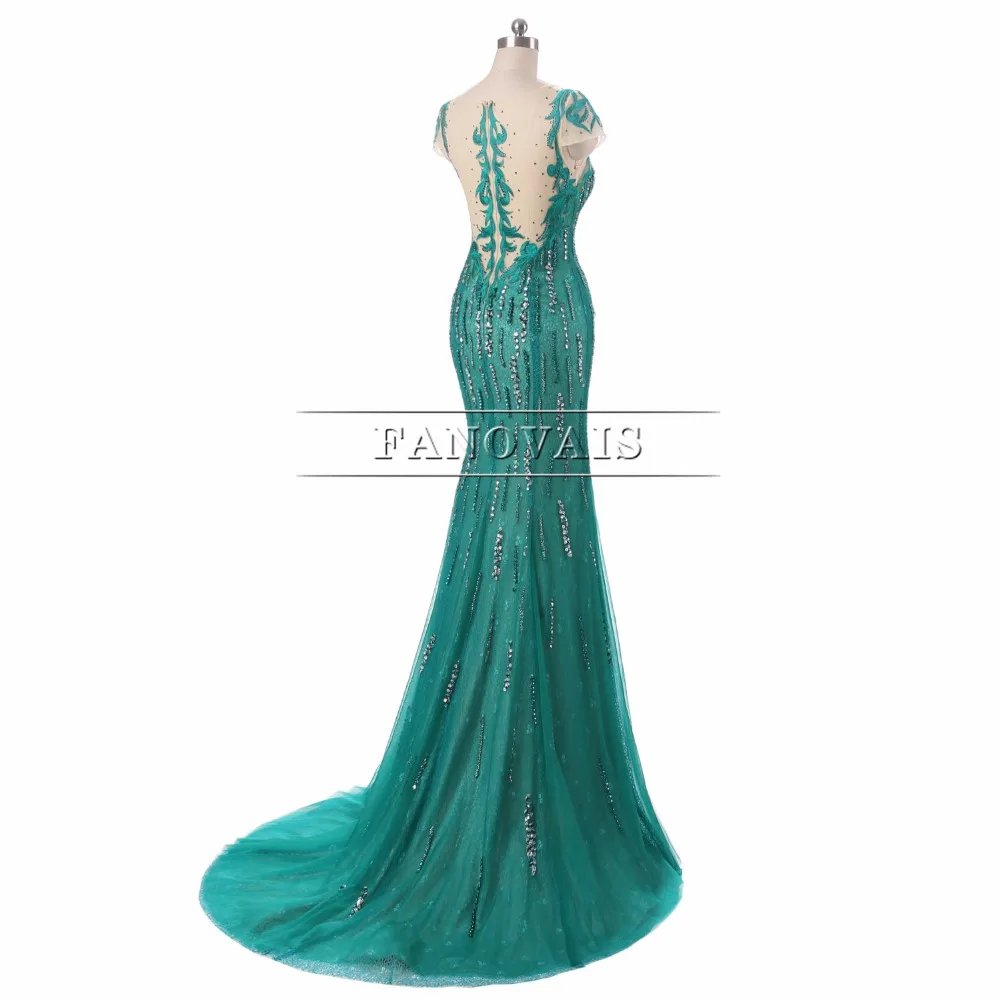 Real Picture 2017 Green Mermaid Evening Dresses Scoop Sequined Embroidery Tulle Prom Dress Long Evening Party Dress ASAE43 Real Picture 2017 Green Mermaid Evening Dresses Scoop Sequined Embroidery Tulle Prom Dress Long Evening Party Dress ASAE43