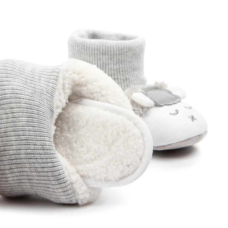 

New Born Baby Boots Boy Winter Warm Snow Booties Elastic Slip on Cotton First Walkers Infant Toddler Footwear Girls Crib Shoes