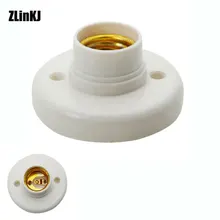 1 шт E27 держатель лампы, Круглый лампочка, розетка Основы Белый держатель лампы, огнестойкий ПБТ