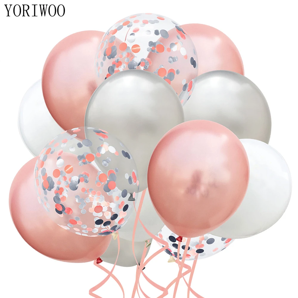 

YORIWOO 20pcs Latex Balloon Confetti Happy Birthday Balloon Air Baby Shower Boy Girl Baloons Wedding Party Decoration Babyshower