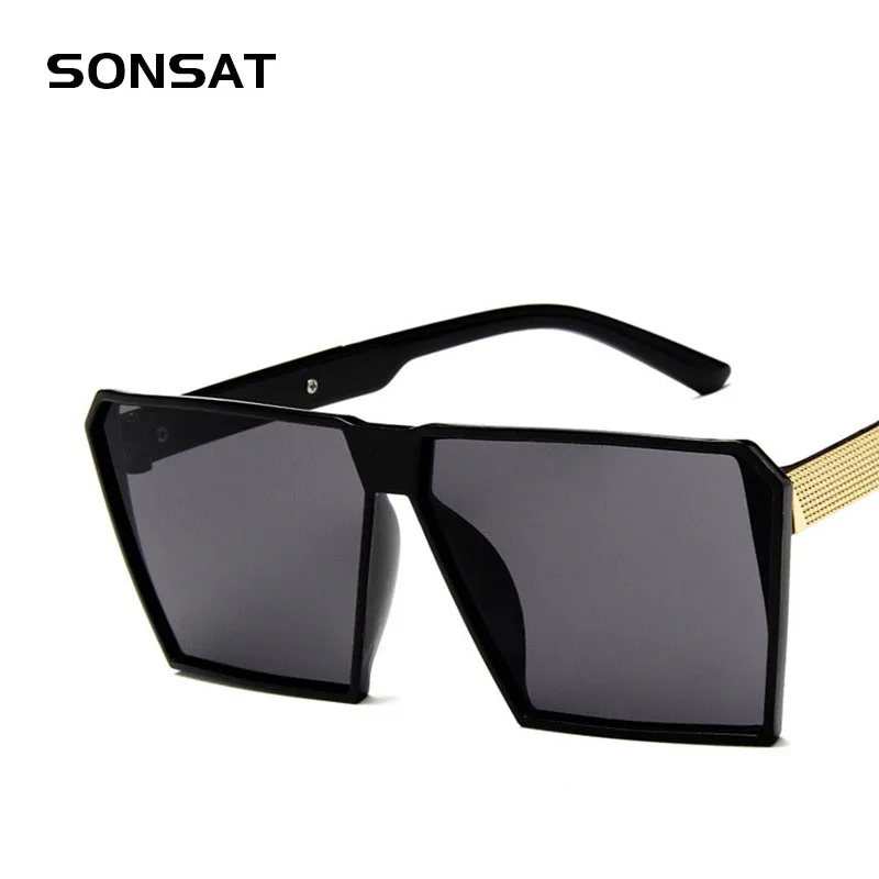 Новые модные квадратные солнцезащитные очки Для женщин Брендовая Дизайнерская обувь Винтаж большой кадр солнцезащитные очки для Для мужчин точки Óculos де золь