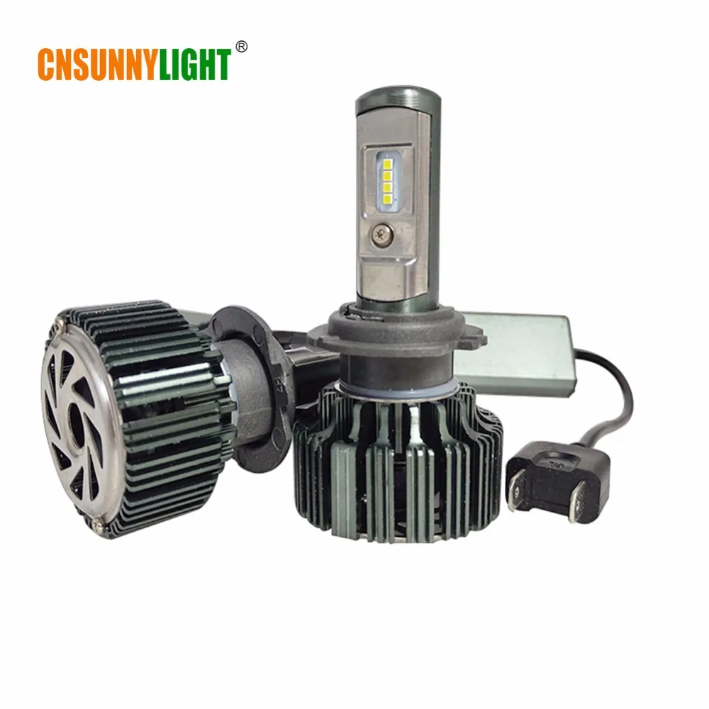 

CNSUNNYLIGHT 2pcs H1 H3 H7 CSP LED 8000LM Car Headlight Bulbs Waterproof IP67 6000K White 12V 24V