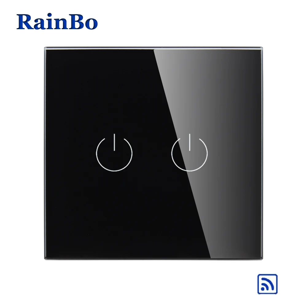 RainBo Кристалл стекло панель Переключатель ЕС дистанционное управление настенный
