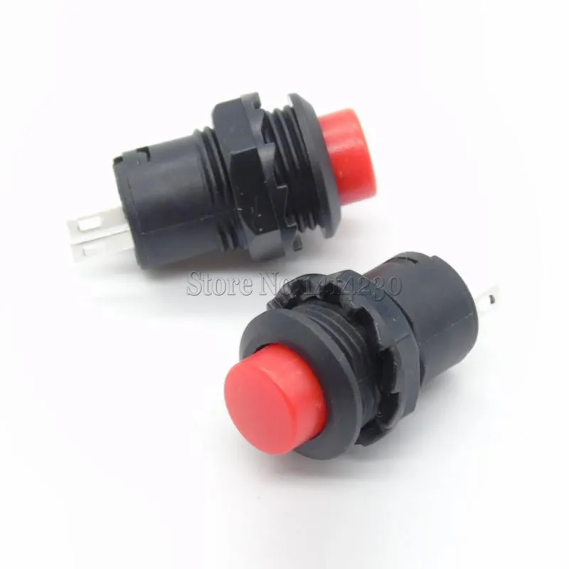 3 Pieces Green latching 10mm hole Self-locking Push Button Switch ON/OFF C31 