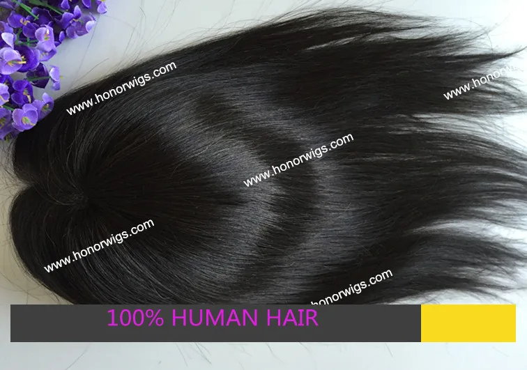 

HT258 natural color black free style straight  hair 8"-20' can be choosed as your base size  mono mesh women's custom  toupee
