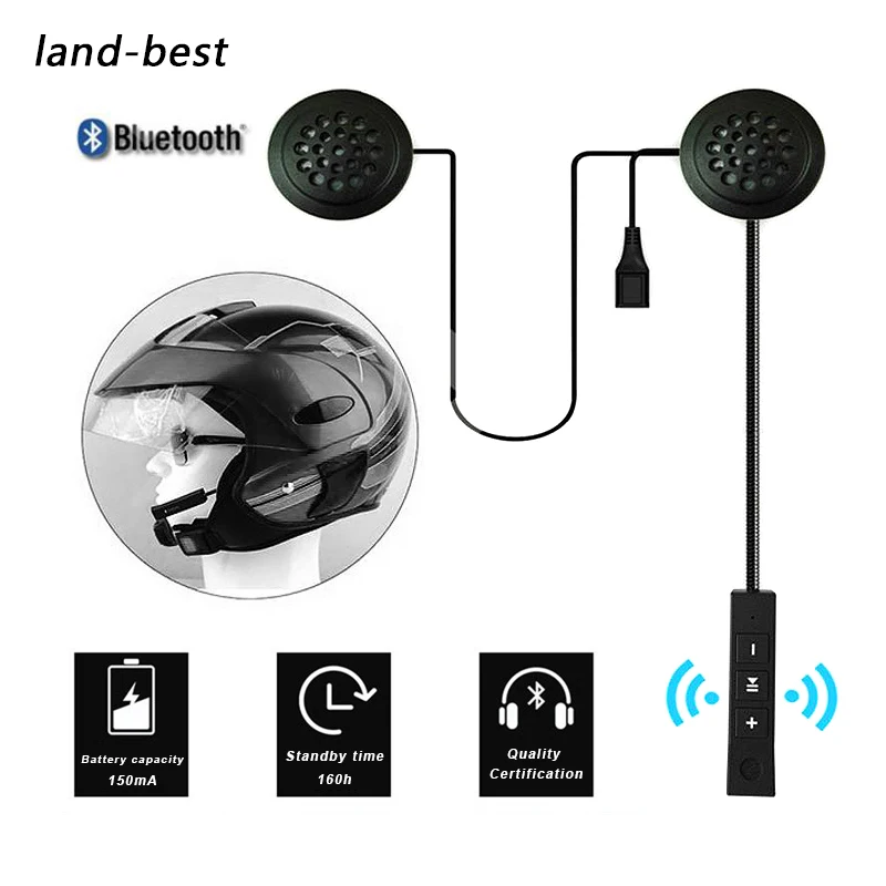 Motorcycle Wireless Bluetooth Headset Anti-interference Motor Helmets Earphone Riding Handsfree Headphone Stereo Speaker | Автомобили и