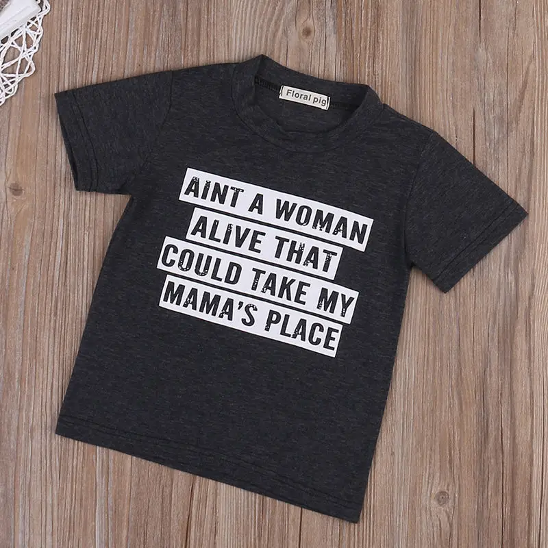 

Baby Boys Tshirt Letter Print Child Boy Graphic Tees Black kids 10