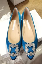 2016 heißer verkauf frauen Strass Schnalle seide schuhe Partei MB schuhe, hochzeit schuhe 20 farben Damen Flache schuhe