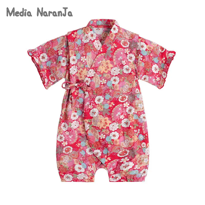 Одежда для маленьких мальчиков и девочек; сезон весна-лето японский халат для малышей; Детский комбинезон с короткими рукавами - Цвет: 14