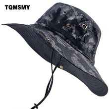TQMSMY камуфляжная шляпа для Мужская Панама Боб на открытом воздухе Солнцезащитная шляпа для мужчин и женщин широкополый анти-УФ шляпы для рыбалки мужские шапки TMP22