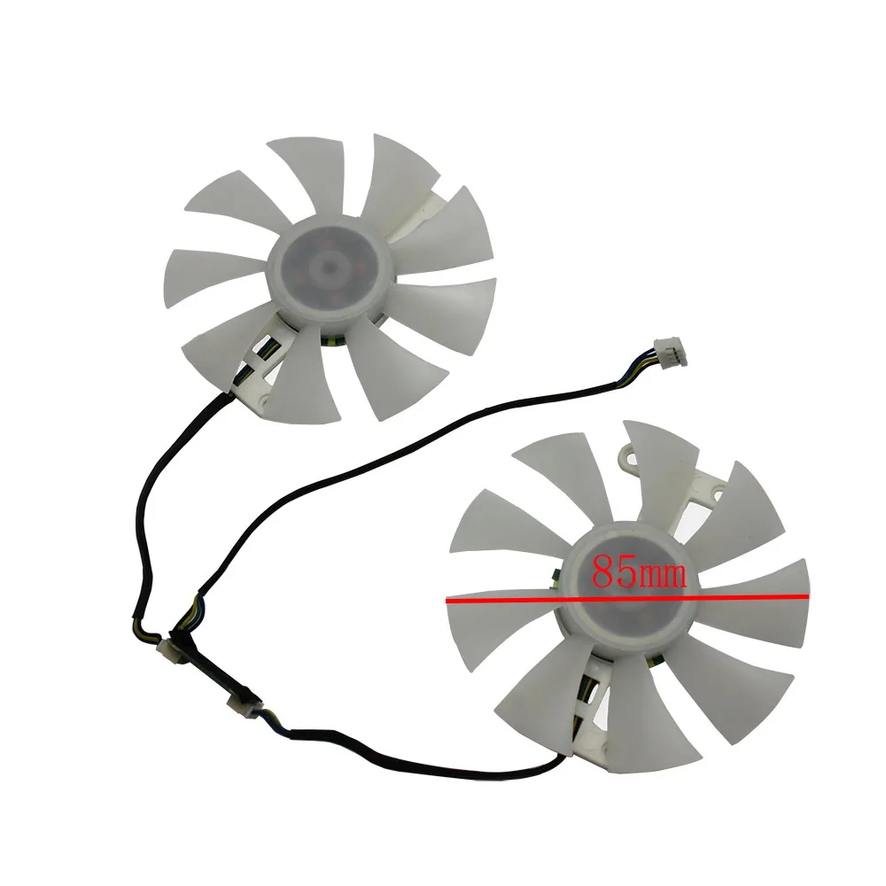 2pcs/set GeForce GTX 960 1060 GPU Cooler Cooling Fan GA91S2H For KFA2 GALAX GTX 960 GTX1060 EXOC White 6GB Cards Cooling