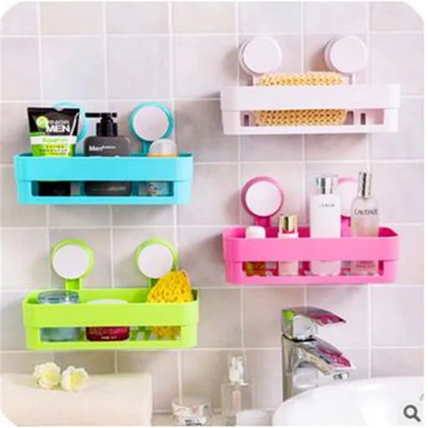 double sucker corner for bathroom accessories wrought iron wall shelves toilet storage rack accessoire salle de