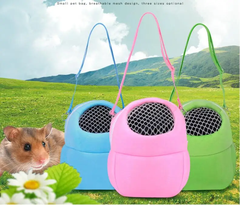 

Small Pet Backpack Outing Travel Carrying Squirrel Chinchilla Dutch Pig Cotton Nest Hamster Shoulder Bag With Mesh Breathable