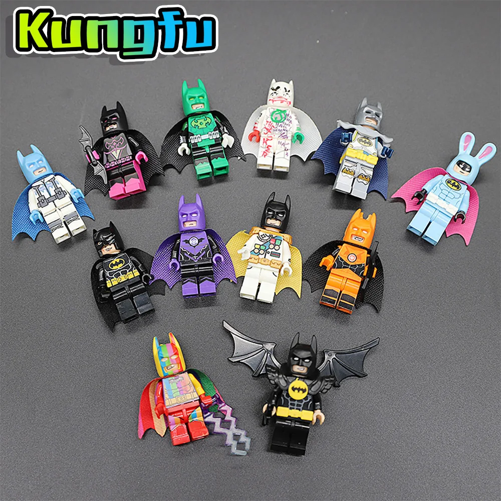 

Legoing DIY Bricks Rabbit Batman With Pink Cape Super Heroes The Dark Knight Models Building blocks Toys For Children Gifts
