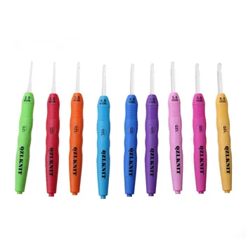 

9size Led Lighted Crochet Hooks Set Knitting Needles Kit DIY Yarn Craft Sewing Tools Accessories 2.5-6.5mm