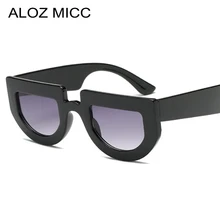 ALOZ MICC Fashion Cat Eye Sunglasses Women 2018 Brand Designer Sexy Semi Frame Flat Top Sun Glasses Female Oculos UV400 Q617