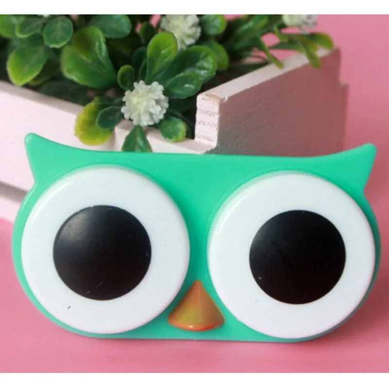 Милая сова Путешествия Контактные линзы Дело Box Контейнер для хранения замочить комплект жесткий держатель Профессиональная Пластик очки