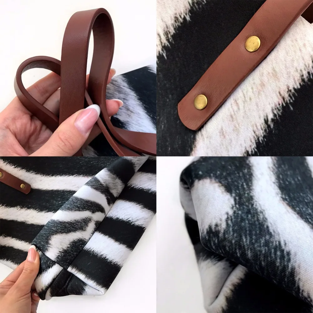 Goedkoop Coloranimal Teckel Hond Vrouwen Grote Capaciteit Handtas 3D Animal Print Brand Design 2 stks Set Schoudertas Lady Leather PU portemonnee