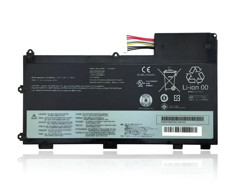 Новый оригинальный аккумулятор для ноутбука Lenovo ThinkPad T430U L11N3P51 L11S3P51 45N1090 45N1089 45N1091 11