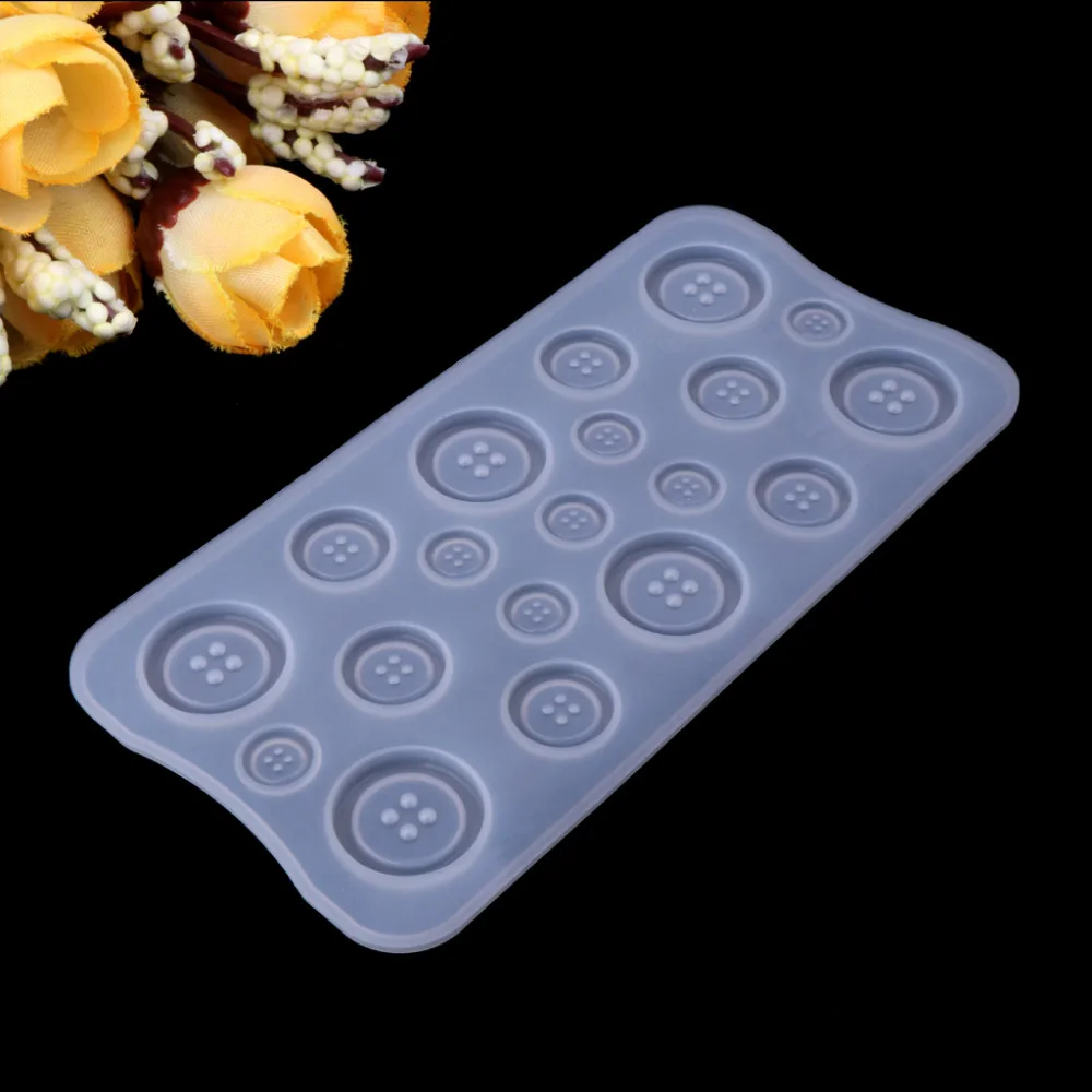 1 предмет 21 см x 10,5 см Высокое качество DIY кнопку Clear силиконовые формы делает литье ювелирных изделий эпоксидная Форма Ремесло Новый