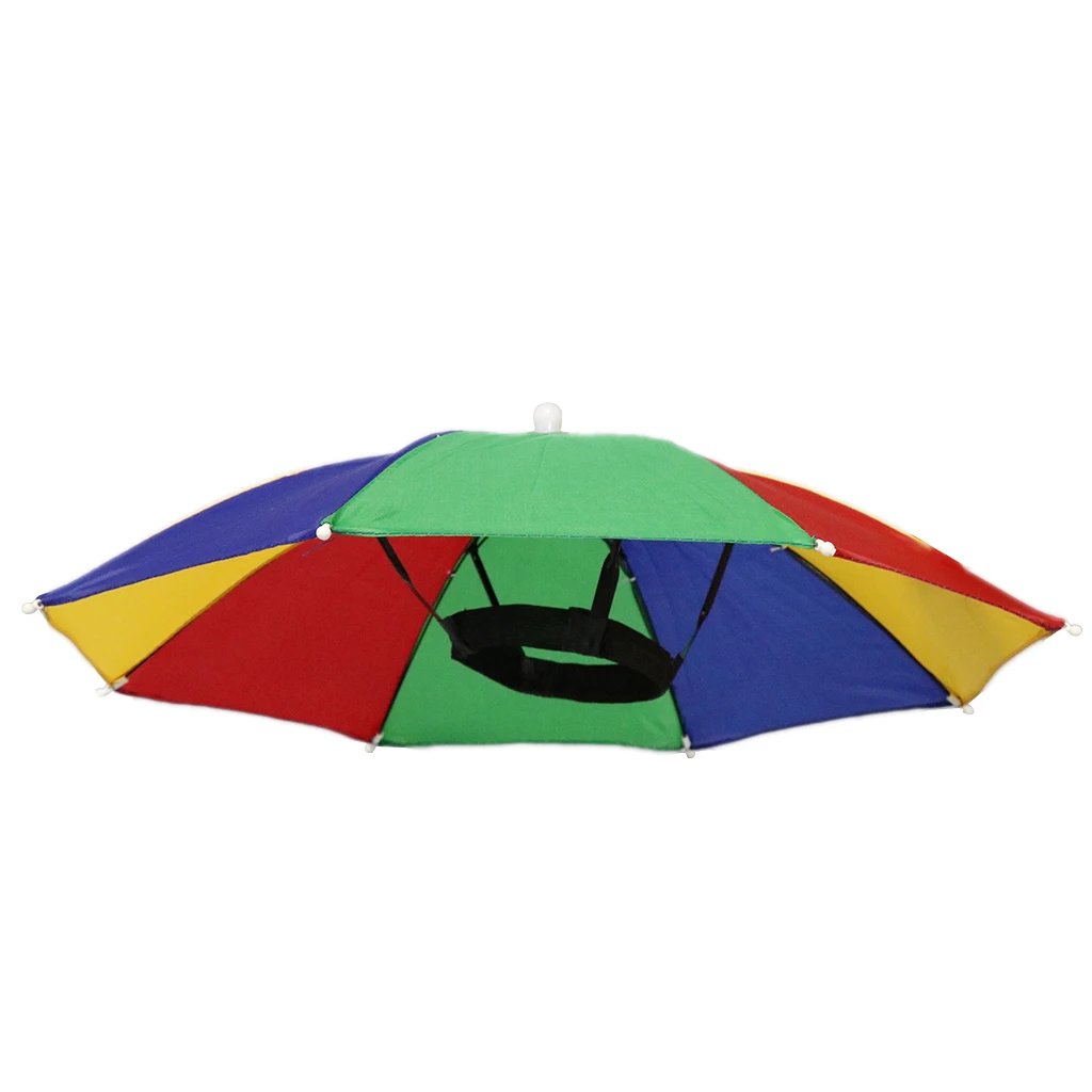 Радуга Защита от солнца и дождя зонтик шляпа Дети наружные головные уборы зонтик Детский зонтик шляпа сильная прочность с 8 ребрами - Цвет: Color 3