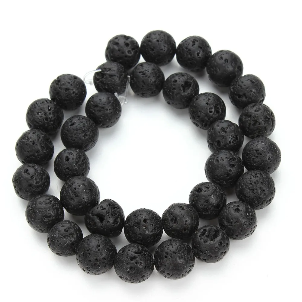 10 Strds 15.5" Mixed Color Natural Lava Beads Round Loose Gemstone Rock Bead 8mm