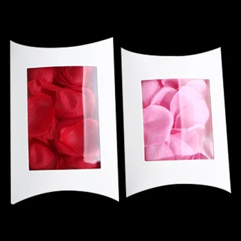 

DHL 300Pcs/lot White Pillow Shape For Gift Paper Packaging Box With Window Craft Jewelry Gift Storage Package Cardboard Boxes