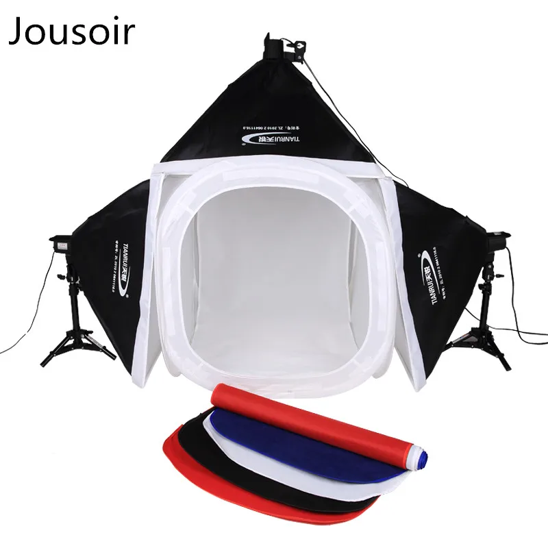 

60cm soft light studio + right and left soft light box + top light soft light box photography equipment set CD15