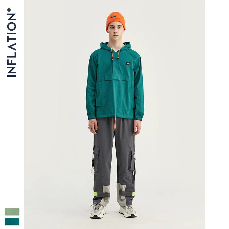 INFLATION Men Pullover Hooded Coats 2019 Autumn New Arrival Streetwear Jacket Hip Hop Pullover Autumn Men Jacket 9703W INFLATION Men Pullover Hooded Coats 2019 Autumn New Arrival Streetwear Jacket Hip Hop Pullover Autumn Men Jacket 9703W